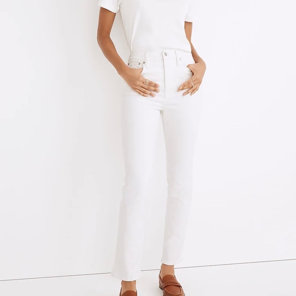 NWOT- Madewell Perfect Vintage Jean, High-Waisted, White